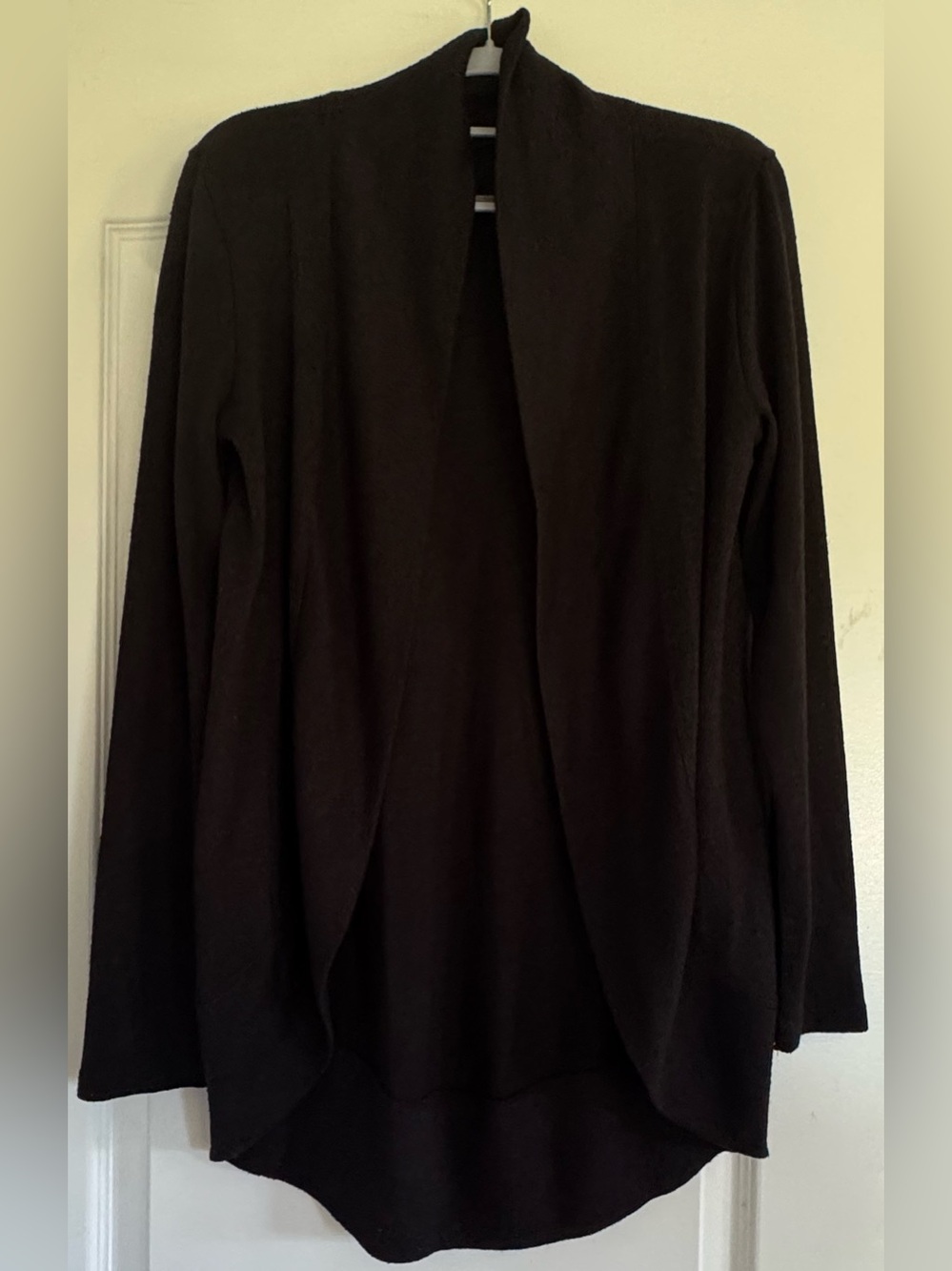 Aeropostale Black Longline Open Front Cardigan Sweater Women M